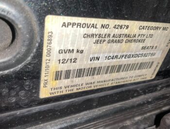 VIN Grand Cherokee 145