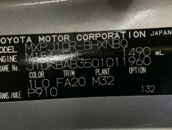 VIN Yaris Cross 107